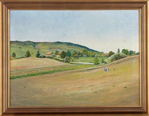 Skördemotiv by John MOBERG - auction artwork with signature