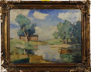 Landskap Med Vattendrag by Gunnar RUDA