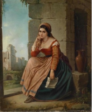 The Letter by Augusto TOMINZ - auction artwork with signature