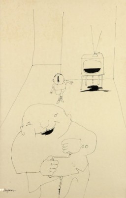 Daddy Meinem Fernseher Getotet (my Television Died) by Tomi UNGERER - auction artwork with signature