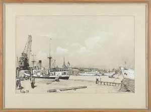 Hamnmotiv -stockholm by Louis SPARRE