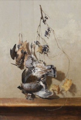 Grouse, Woodcock, And Wild Grape by Thomas Aquinas DALY - auction artwork with signature