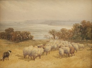 Landscape With Sheep by Charles PIGOTT - auction artwork with signature