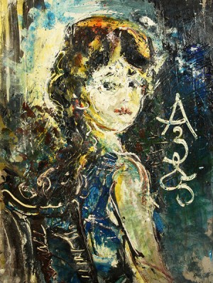 Portrait Of A Young Woman by Anatolii Timofeevich ‘Az’ ZVEREV