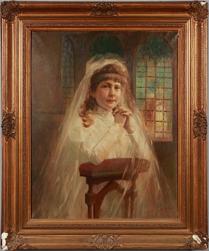 The First Communion by Ferdinand BUYLE - auction artwork with signature
