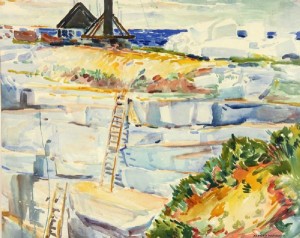 Quarry Scene by Alfred Robert HAYWARD - auction artwork with signature