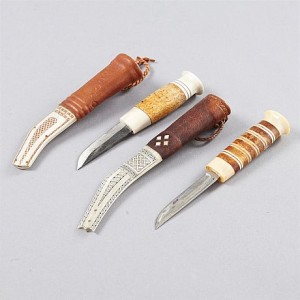 Knivar, 2 St., Sametyp, Signerade R-93 Resp Rv-94 by (Sami Artist) JR