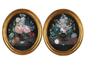 Gemäldepaar Stillleben Mit Blumen Und Früchten by Johann Christoph BAYER