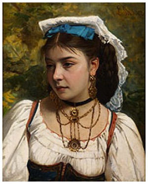Bildnis Einer Jungen Italienerin by Leonardo GASSER - auction artwork with signature
