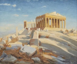 View Over The Acropolis by Mikhail Filippovich IVANOV