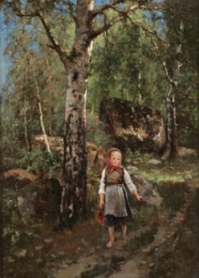 Flicka I Skogsbryn by Severin NILSON