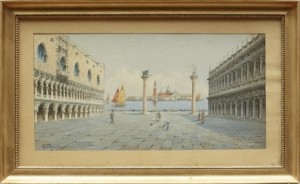 Piazza San Marco by Natale GAVAGNIN - auction artwork with signature