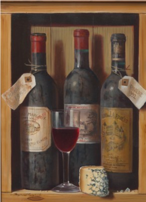 Old Wines by Raymond CAMPBELL - auction artwork with signature