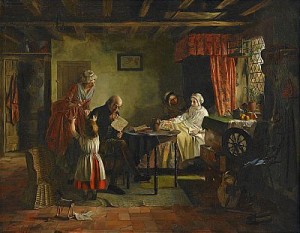 Familjeidyll by Alexander FARMER - auction artwork with signature