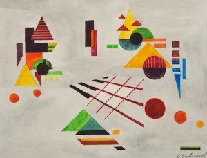 Untitled Abstraction by Charles SAHWEL - auction artwork with signature