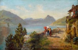 Tessiner Seelandschaft by Ambrogio PREDA