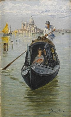 Gondoljär - Venedig by Antonietta BRANDEIS