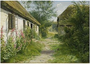 Stockroser Vid Et Bondhus by Johannes BOESEN