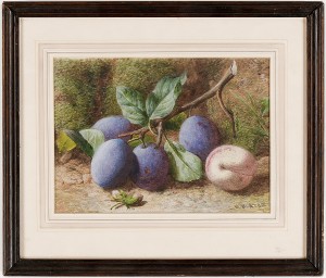 Stilleben Av Plommon by Charles Henry SLATER - auction artwork with signature