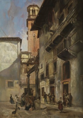 Stadtansicht In Verona by Vittorio AVANZI