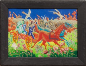 Komposition Med Hästskjuts Och Fåglar by Jan SKOCZYLAS - auction artwork with signature