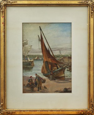 Samtal På Stranden by Oswald STEWART - auction artwork with signature
