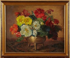 Blomsterstilleben by Lena Cornelia TEN BOSCH - auction artwork with signature