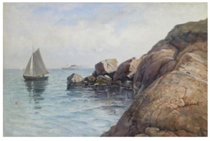 Båtar Vid Klippor by Severin NILSON