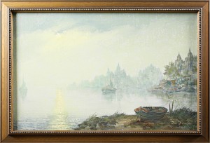 Kustmotiv Med Båtar by Roelof DOZEMAN - auction artwork with signature