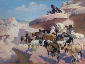 Land Of Navaho (young Indian Goat Herder) by William Robinson LEIGH