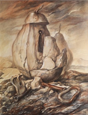 Steinbirne Mit Zerbrochenem Schlüssel by Samuel BAK - auction artwork with signature