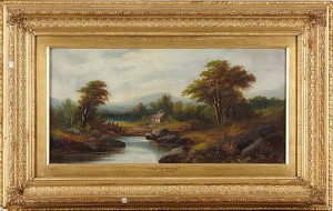 Cottage Near Betheseda by G GRANT - auction artwork with signature