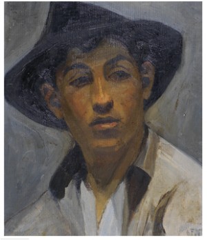 I Slokhatt - Kamratporträtt Av Isaac Grünewald by Einar NERMAN