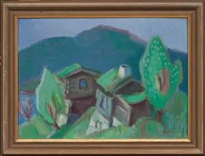 Norska Fädbodar by Karsten MANTOR - auction artwork with signature
