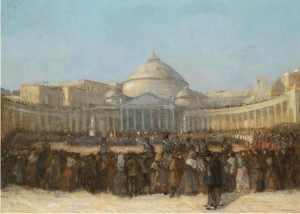 Military Parade In Front Of The Pantheon by Victor Amadee FAURE - auction artwork with signature