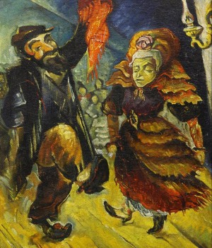 Dancers, Oil On Board by Issachar Ber RYBACK