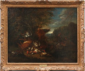Jaktmotiv I Landskap Med Fåglar by Adriaen De GRYEFF