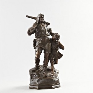 Man Och Pojke Med Armborst by R. KIESSLING - auction artwork with signature