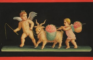 Putti With A Goat by E. FENDERICO - auction artwork with signature