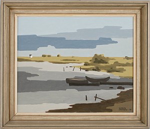 Kustlandskap Med Båtar by Gideon ERIKSSON - auction artwork with signature