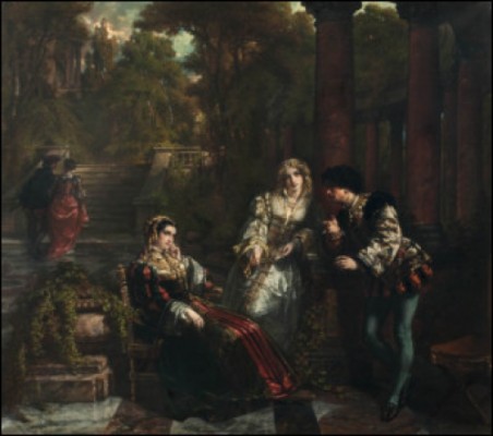 Tidsfördriv I Parken by Jozef Hendrik Hubert LIES - auction artwork with signature