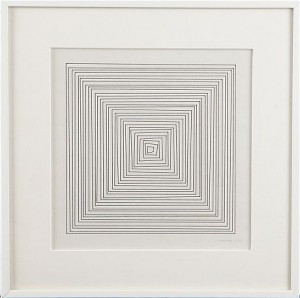 Geometrisk Kompositoin by Véra MOLNAR - auction artwork with signature
