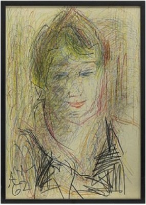 Portrait Of His Wife Lucia by Anatolii Timofeevich ‘Az’ ZVEREV