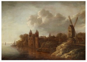 Kustlandskap Med Stadsbebyggelse Och Väderkvarn by Frans De HULST