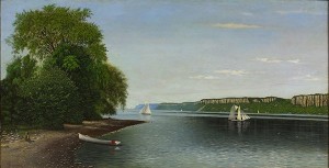 Boats On The Hudson by Alfred Thompson BRICHER