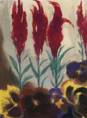 Spiraea Und Stiefmütterchen by Emil NOLDE