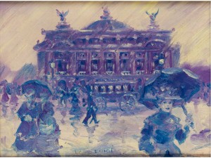 Strassenszene Vor Der Pariser Oper by Luigi LOIR