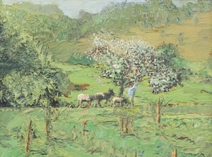 Seth Pruning Apple Trees by Harry ORLYK