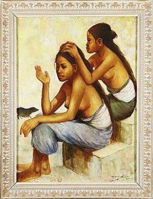 Mekatu by I Wayan LOTRA - auction artwork with signature