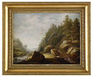 Dramatiskt Klipplandskap Med Borg by Jan LOOTEN